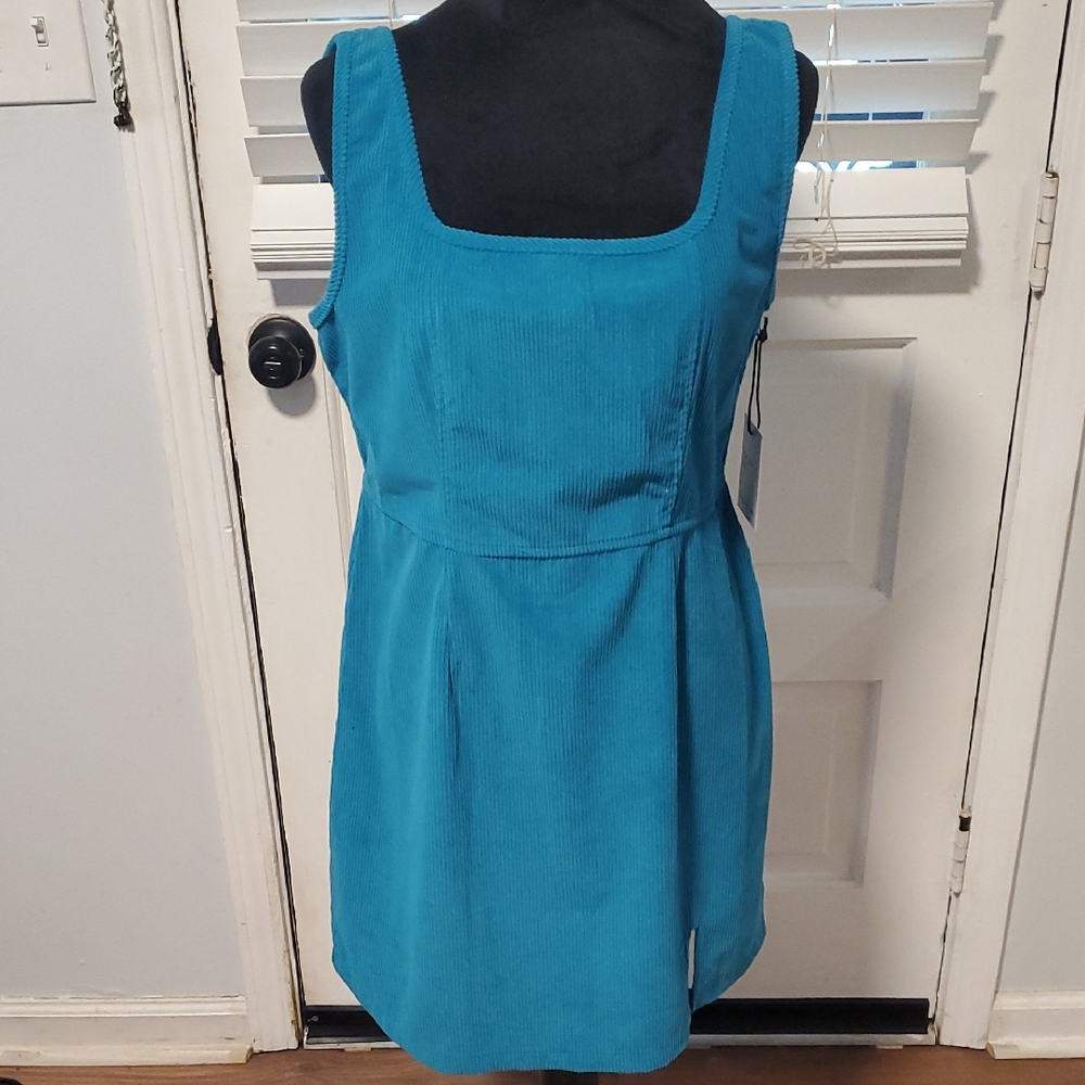 Japna Sleeveless Teal Blue Dress